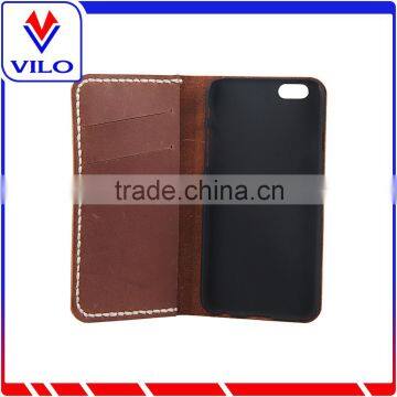 Genuine Handmade Cowhide Leather Wallet Case for IPhone 6 photo-3