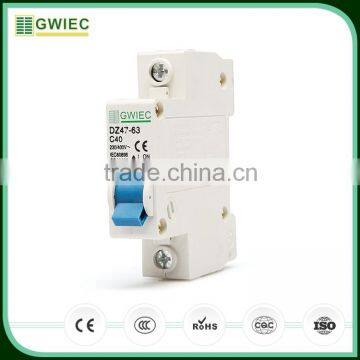 GWIEC Factories Wenzhou C45N 1P N Automatic Mini Circuits Breakers Mcb Parts 63A