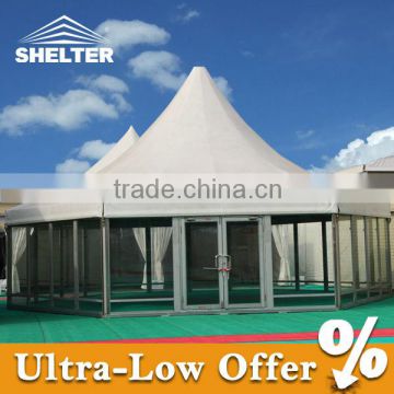 Hexagon glass tent 10 x 6