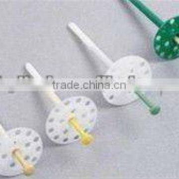 colorful plastic cap nail anchor with plastic or metal nail