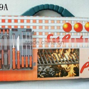 BBQ set with 18 pcs,Best price BBQ tool,Top sale bbq tool set stainless steel bbq utensil set BBQ tool