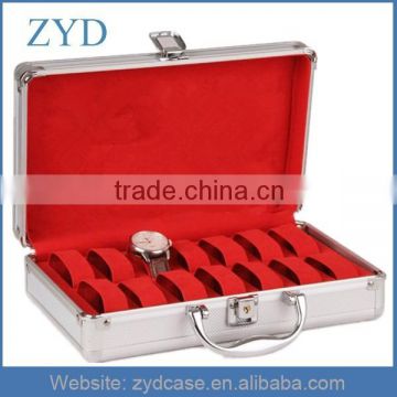 Top Perfomance Silver Watch Box and Aluminum Material Watch Case With Lock ZYD-HZMwb002