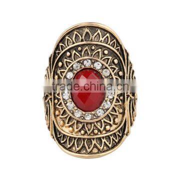 Fashion Vintage Jewelry Zinc Alloy Gemstone Latest Gold Ring Designs for Girls photo-2