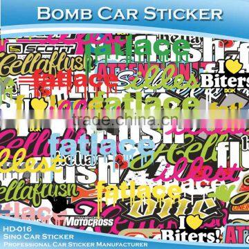 Supreme Car Wrap Design 1.52x30m Sticker Bomb Vehicle Vinyl Wrap photo-4