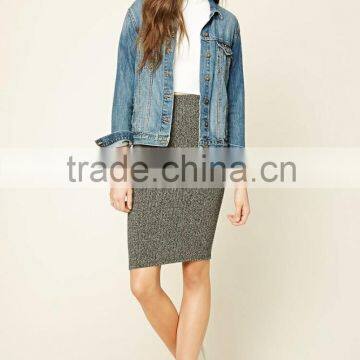 New Arrival Elegant Bodycon Mature Lady Pencil Midi Skirt photo-4