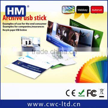 China factory Custom paper business card usb webkey