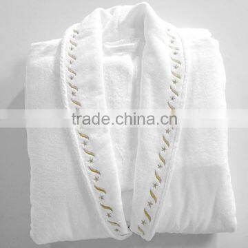 High quality hotel breathable bath robe plain dyed bath robe