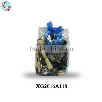 Decorative Scented Potpourri And Wooden Flower In OPP Bag