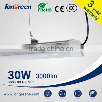 Unique design PC housing tri-proof/triproof/waterproof led light 0.6m 30w/30w replace T8 tubes (CE RoHS PSE )