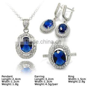 [SZJ-6245c] 925 silver jewelry set with cz stones, cheap silver jewelry set, silver flatware set                        
                                                Quality Choice