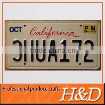 China High Security Car Number Plate