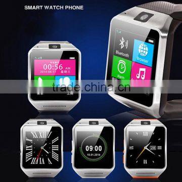 Built in 1.3MP camera GV08 smart watch for android system phones with sim card slot/TF card/3 kinds clock display/direct call