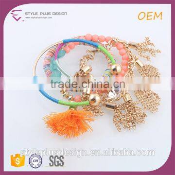 G69877I01 Saudi Arabia Jewelry Gold Bracelet For Women Designs For Girls Bluetooth Tassel Fabric Candy