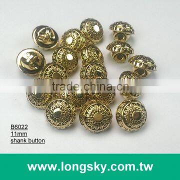 (#B6022/11mm) gold with black metallic sun pattern plastic buttons for stylish shirts from Taiwan