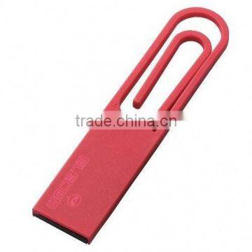 2014 new product wholesale plastic paper clip usb flash drive free samples made in china