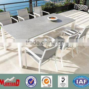 Outdoor furniture liquidation aluminum frame table and chair