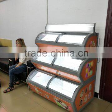 3 layer Ice cream display freezer small ice cream freezer