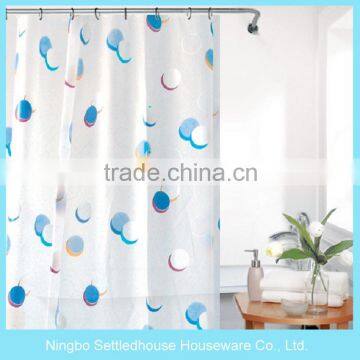 Latest PEVA Shower Curtain Transparent, Bathroom Curtain With colors dot