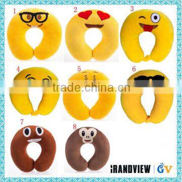 Soft Plush U Shape Neck Emoji Pillow With PP Cotton Filling