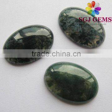 20x30 mm Moss Agate Oval Cabochons Beads