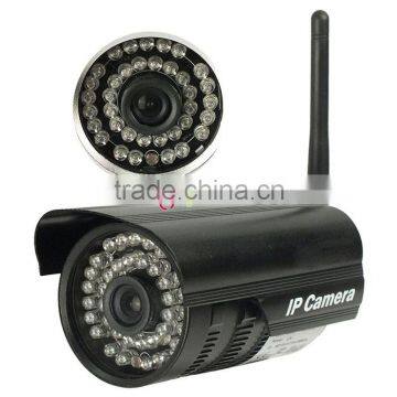 CMOS 0.3MP Waterproof Wireless IP Camera Outdoor With 3.6mm Lens US Standard Plug Black