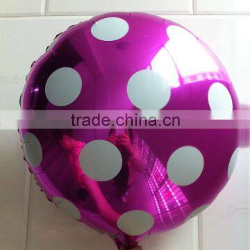 45*45cm Red Polka Dot Aluminum Balloons Wedding Decoration Wave Point Ballons photo-4