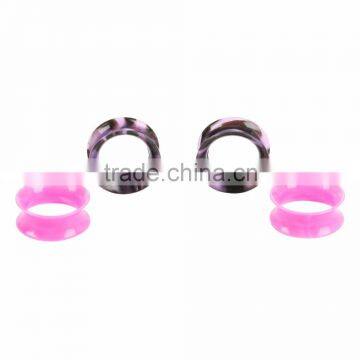 PINK PURPLE & BLACK PURPLE SWIRL SILICONE PLUG