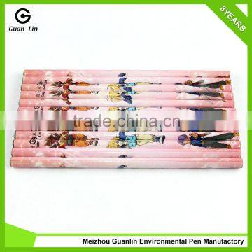 Wholesale Pink Cartoon Logo Customised hb Pencils photo-3