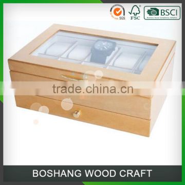 Wholesale 1 Drawer 10 watch box wooden