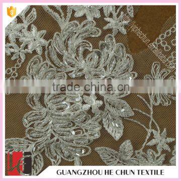 HC-2415-1 Hechun Hot Design Handmade Embroided Flat Lace Bridal Trim photo-4
