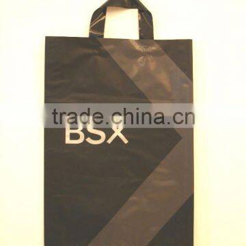 Soft loop handle carrier bag/promotional plastic cosmetic bag