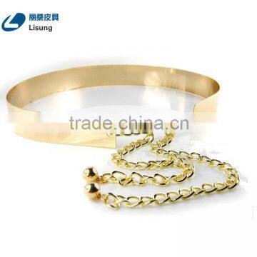 Fancy Pure Gold Polish Metal Belts For Women