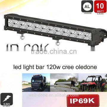 Oledone 120w C-R-E-E Ip69K xm-l2 single row led driving light bar