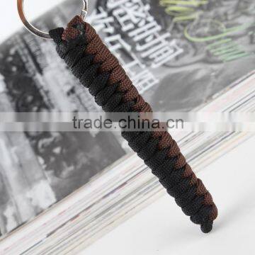 Two Colors Fishtail Braided Paracord Key Chain, Wholesale Handmade Paracord Keyring