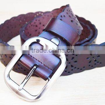 Fashionable Ladies Leather Belt Cowhide Belt Real Leather Lady Belt