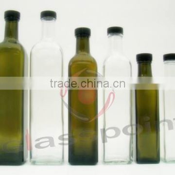 Olive oil glass bottles for vinegar with aluminium cap