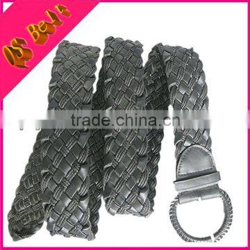 Handmade Woman Black PU Braided Belt Vestidos De Festa Vestido Longo Starp