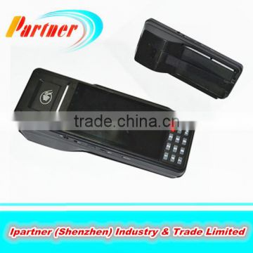 credit card Financial handheld pos terminal PDA 3G Barcode, GPS, Bluetooth