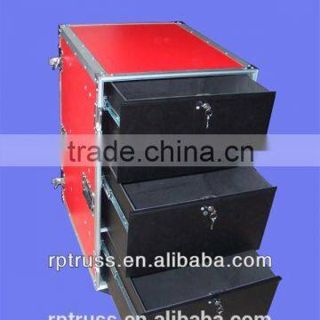 Drawer aluminum drawer flight case/aluminum road drawer flight case