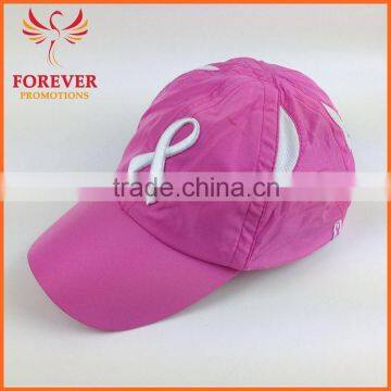 Pink Ribbon Breast Cancer Awareness Pink Embroidery Baseball Cap