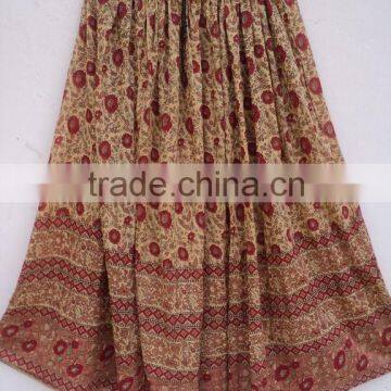 Broom stick girls wear long casual skirts & dress / 100% indian made Crinkle skirts in cotton voile fabric