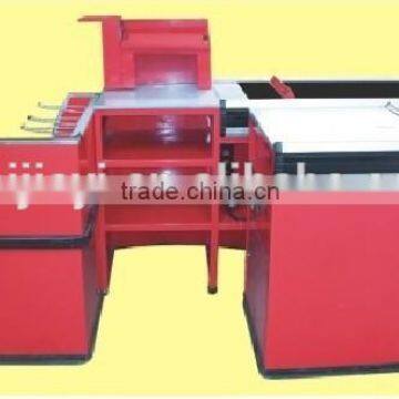Best Selling Supermarket Checkout Counter with Belt, Electric Cashier Counter with Belt