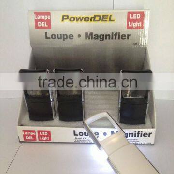 led light with magnifier