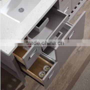 Free Standing Elegant Gray Paint Color Single Sink Modern Bathroom Vanity photo-3