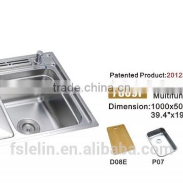 2014 LELIN double bowls stainless steel kichen sinks LL-7809F