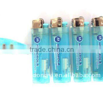 LED flint lighter with semi-transparent tank