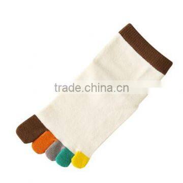 OEM Design Bright Colored High Quality Winter Christmas Womens Thick Cotton Custom Injiinji Toe Socks photo-3