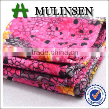 Shaoxing Mulinsen textile leopard printed poly spandex leggings fabric