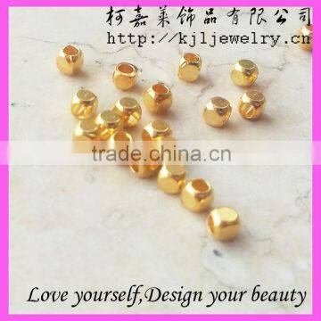 wholesale gold loose beads, metal copper layer nugget beads in bulk