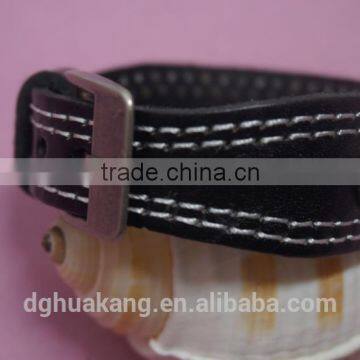 Stainless Ball Leather Bracelet Pin Buckle Closure photo-2